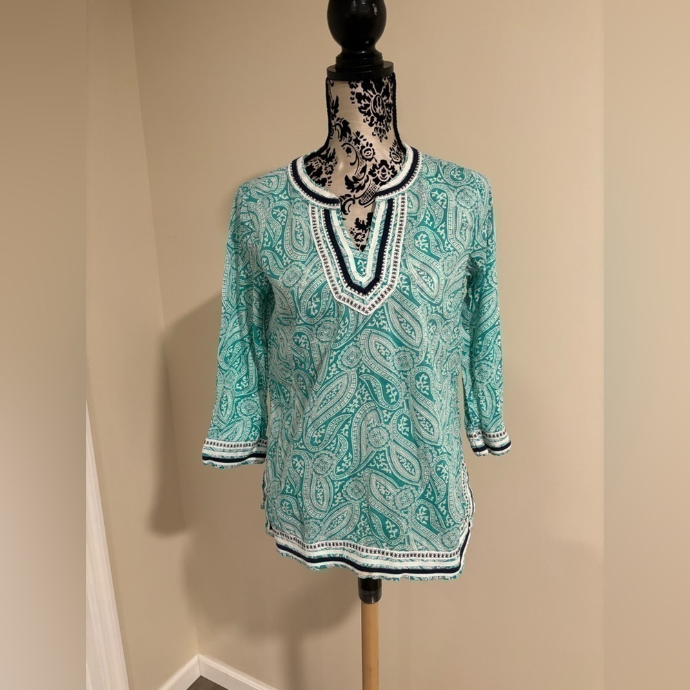 Talbots Paisley Top - Picture 2 of 9